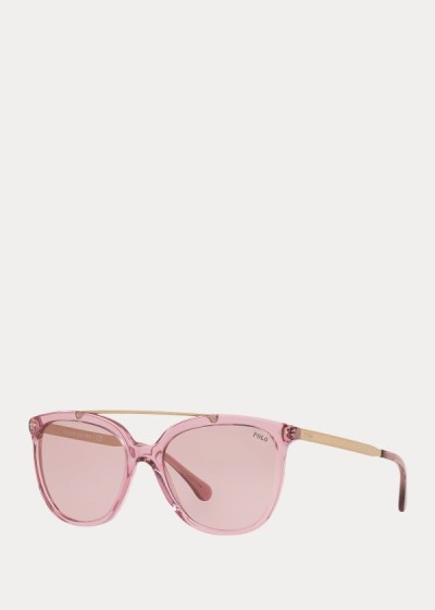 Gafas De Sol Polo Ralph Lauren Mujer Rosas Oscuro - Metal-Frame Square - ROBVQ1496